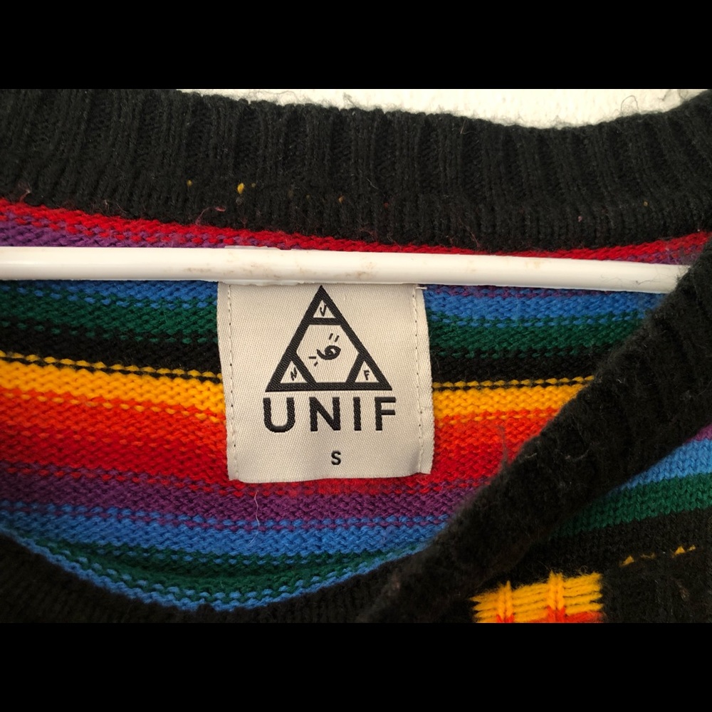 Ultra Rare UNIF ACID Rainbow Striped Sweater Sz S - Picture 11 of 11